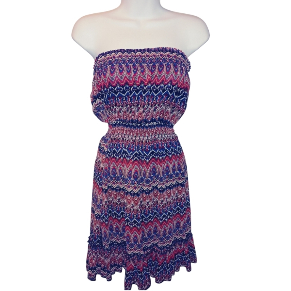 Strapless Smocked Dress